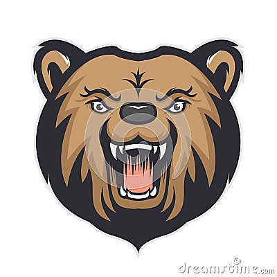 Bear head mascot Vector Illustration