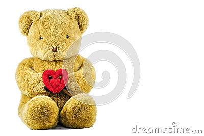 Bear with heart Stock Photo