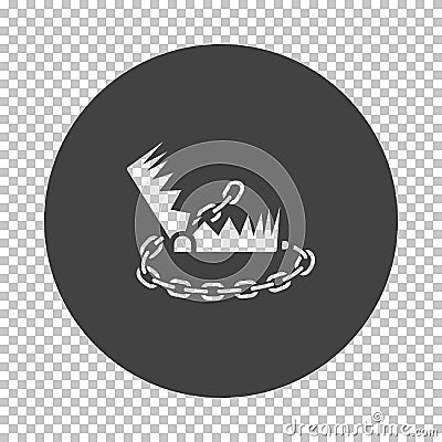 Bear hunting trap icon Vector Illustration
