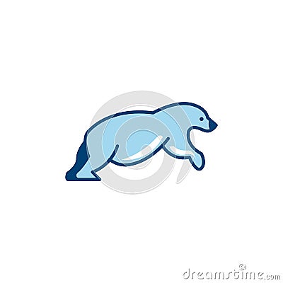 Bear Icon Logo Design Element Vector Illustration