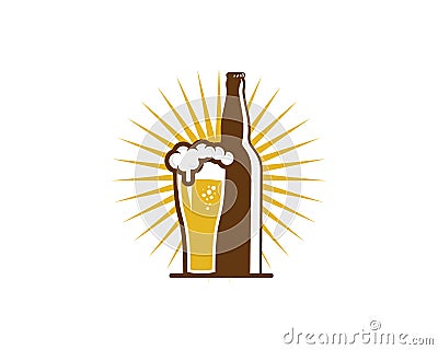 Beer Icon Logo Design Element Vector Illustration