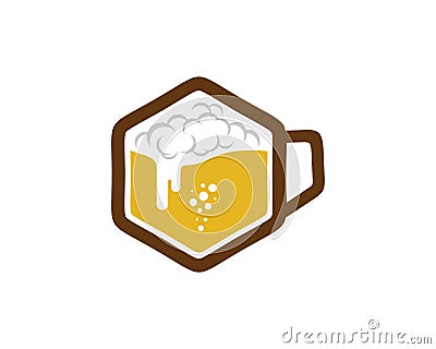 Beer Icon Logo Design Element Vector Illustration