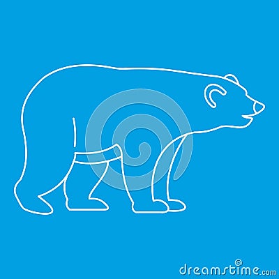 Bear icon, outline style Vector Illustration