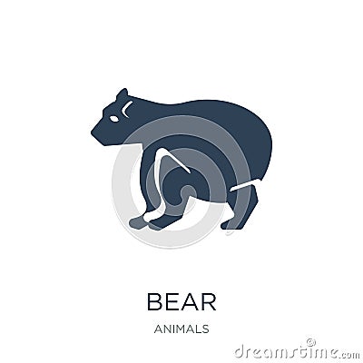 bear icon in trendy design style. bear icon isolated on white background. bear vector icon simple and modern flat symbol for web Vector Illustration