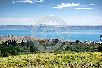 Bear Lake at the border Utah - Idaho Stock Photo