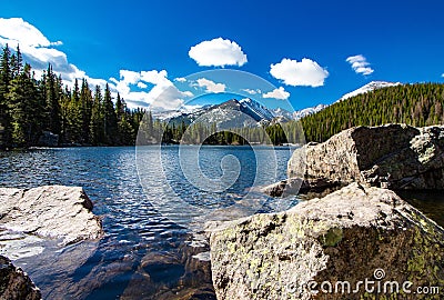 Bear Lake at Rocky Mountain National Park in Colorado Stock Photo