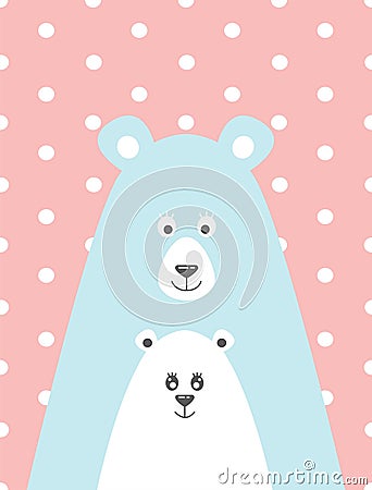 bear and the little bear Vector Illustration