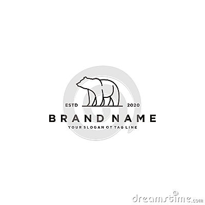 Bear logo design vector Vector Illustration