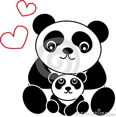 bear panda Vector Illustration