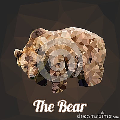 Bear Polygon Vector Vector Illustration