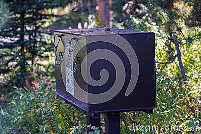 Bear proof storage container Stock Photo