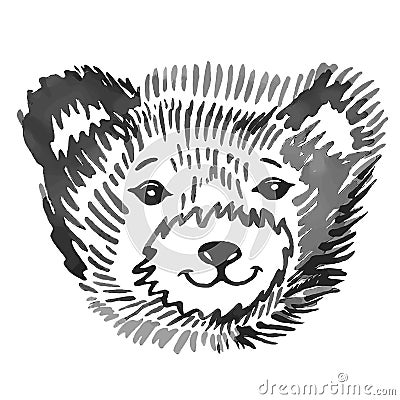 Bear's smiling snout pattern Vector Illustration