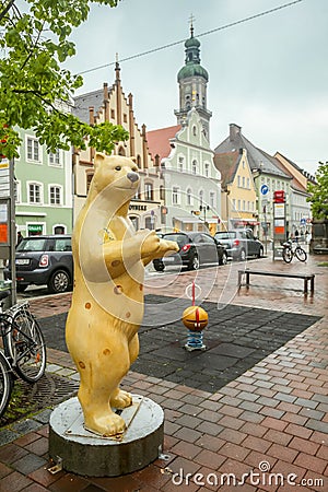 Bear sculptures in Freising Editorial Stock Photo