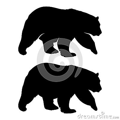 Bear silhouette 002 Vector Illustration