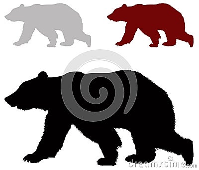 Bear silhouette Vector Illustration