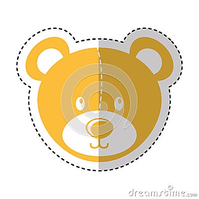 Bear teddy toy icon Vector Illustration