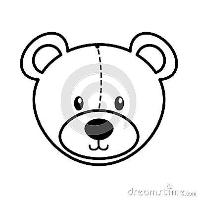 Bear teddy toy icon Vector Illustration