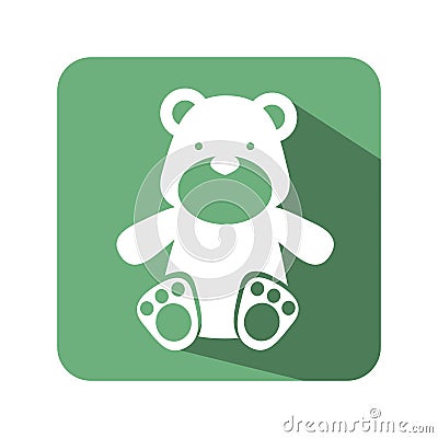Bear toy baby icon Vector Illustration