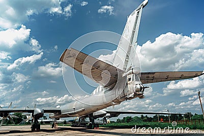 TU-95 Bear Exhibit of museum of aviation Poltava,Ukraine Editorial Stock Photo