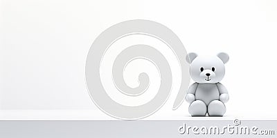 bearbrick wallpaper style minimal white background Stock Photo