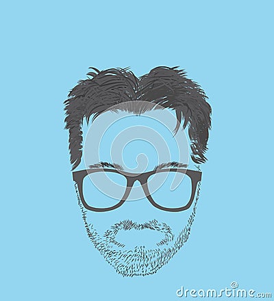 Beard and glasses Vector Illustration