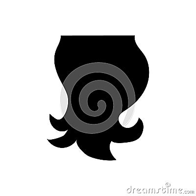 Beard icon vector. barbershop illustration sign. hairdresser symbol. Vector Illustration