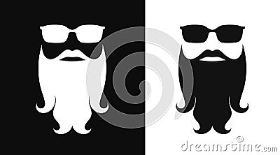 Beard logo. Isolated Beard on white background Vector Illustration