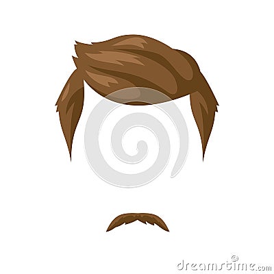 Beard, mustache and hairstyle Vector Illustration