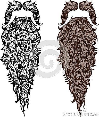 Beard and mustache Vector Illustration