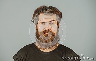 Bearded man. Barbershop procedures. Beardcare. Salon for men. Long beard and moustache. Stock Photo