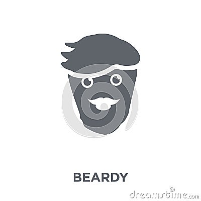 beardy icon from Hygiene collection. Vector Illustration