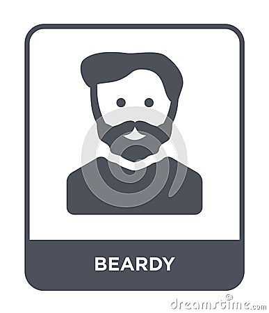 beardy icon in trendy design style. beardy icon isolated on white background. beardy vector icon simple and modern flat symbol for Vector Illustration