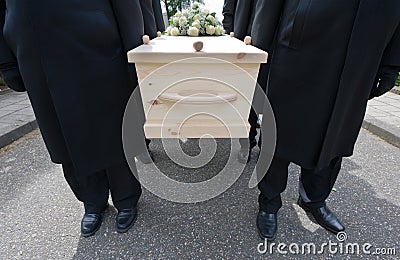 Bearers with coffin Stock Photo