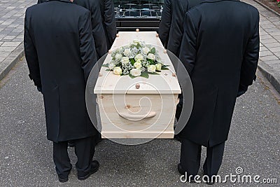 Bearers with coffin Stock Photo