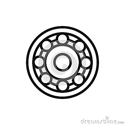 Bearing Icon. Line Art Style Design Isolated On White Background Stock Photo