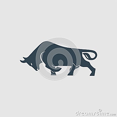 Beast bull monogram design logo inspiration Vector Illustration