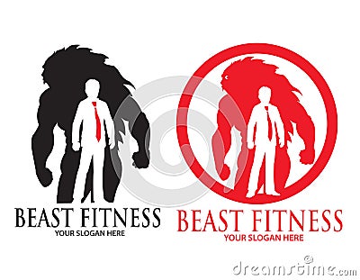 Beast Fitness Logo Stock Photo