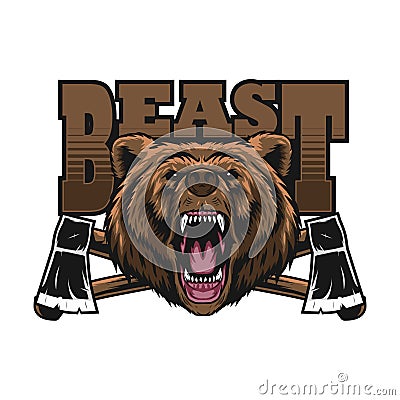 Beast logo emblem Vector Illustration