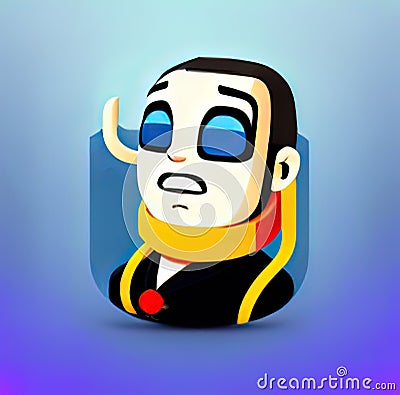 Beat ‘Em Up Software App Icon. Generative AI. Stock Photo