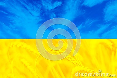 Beatiful flag of Ukraine Stock Photo