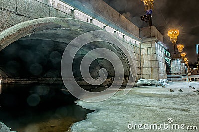 Beatiful view Neva river in Saint Petersburg, Russia Stock Photo