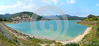 Zaovine lake in national park Tara, Serbia Stock Photo