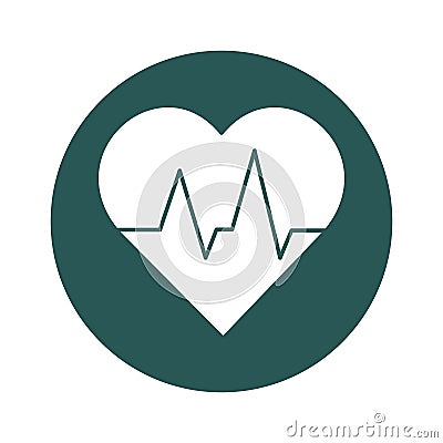 Beating heart Line Vector Icon which can easily modify Vector Illustration