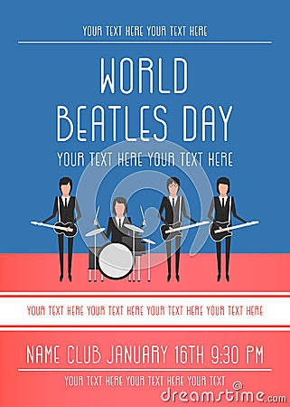 The Beatles band Vector Illustration