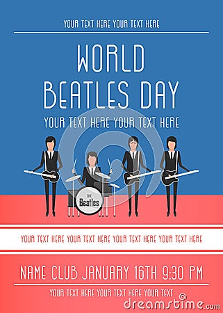 The Beatles band Vector Illustration