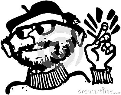 Beatnik Vector Illustration