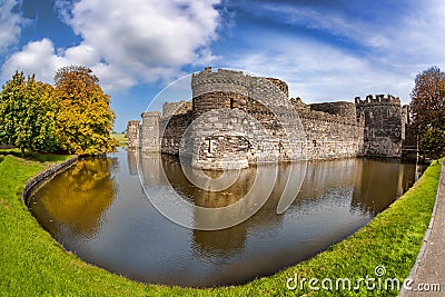 Beaumaris Castle in Anglesey, North Wales, United Kingdom, series of Walesh castles Stock Photo