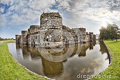 Beaumaris Castle in Anglesey, North Wales, United Kingdom, series of Walesh castles Stock Photo