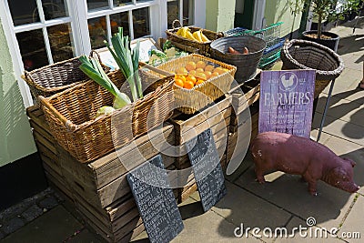 Green Grocers Display Editorial Stock Photo