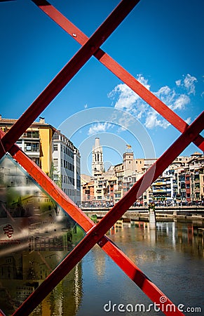 The beautifil city of Girona in Cataluya Stock Photo